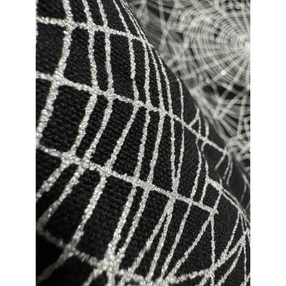 Rachel Zoe Metallic Spiderweb Halloween Napkins Set 8 - Picture 2 of 8